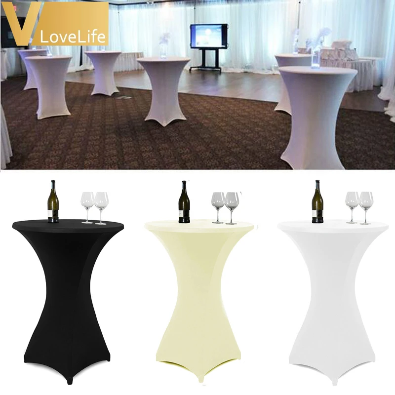 5 шт. эластичные скатерти из лайкры и спандекса 80 см|stretch tablecloth|table covercocktail table cover |