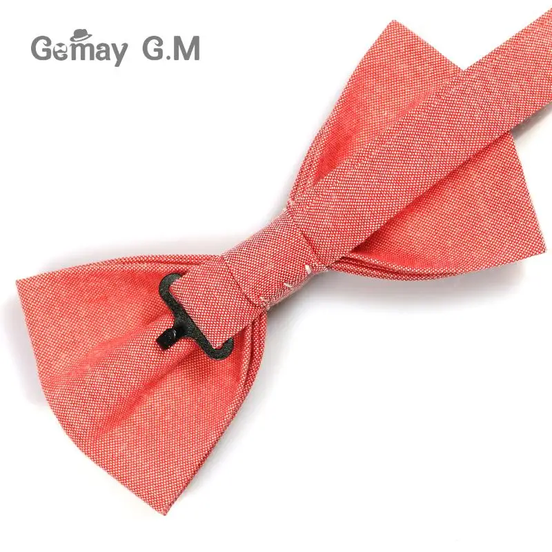 New Men's solid color cotton bow tie double Candy-colored Suit Bowtie Unisex Cotton Double-deck Bowties for Man Male Neckwear |