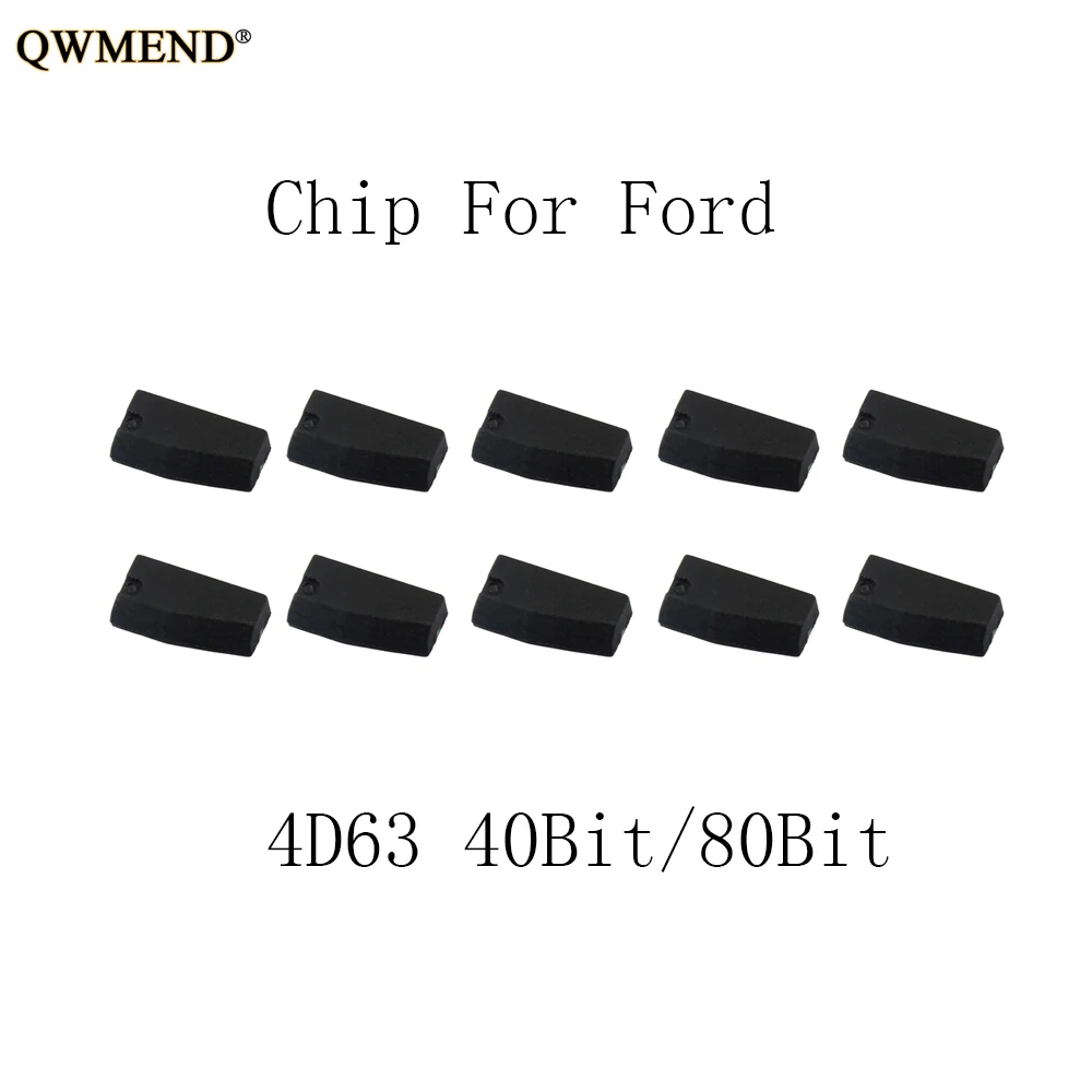QWMEND 10 шт. * Автомобильные дистанционные ключи 4D63 40Bit/80Bit углеродный чип