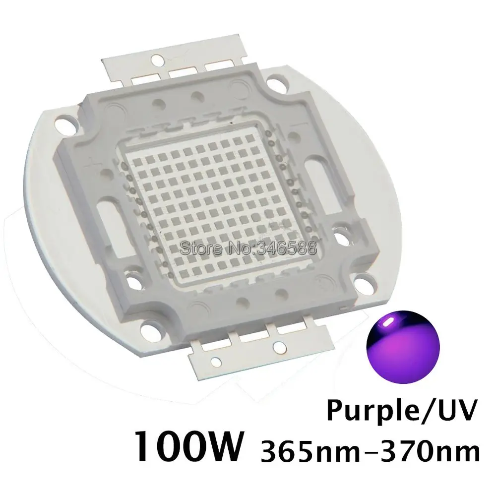100 Вт Epileds 42Mil Ультрафиолетовый чип светильник кой мощности 365nm-370NM 380nm-385nm 395-405nm