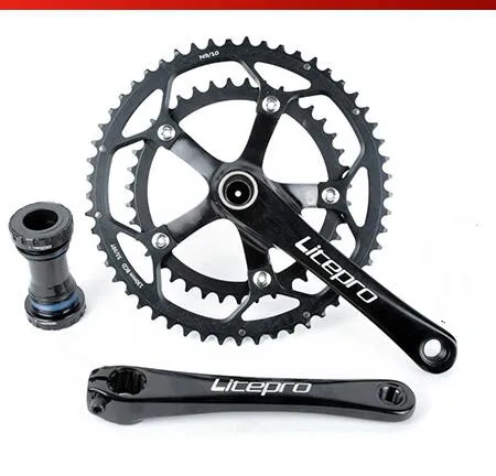 Litepro велосипед полый tech шатун Ultegra двойной дорожный велосипед шатун 130BCD 53-39 т цепь кольцо BMX дорожный складной велосипед шатун - Цвет: 4