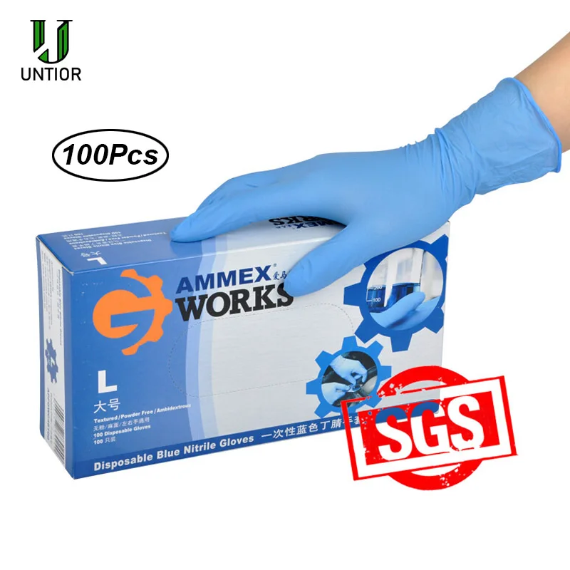 Одноразовые перчатки UNTIOR 100 шт./лот латексные для очистки пищевых продуктов