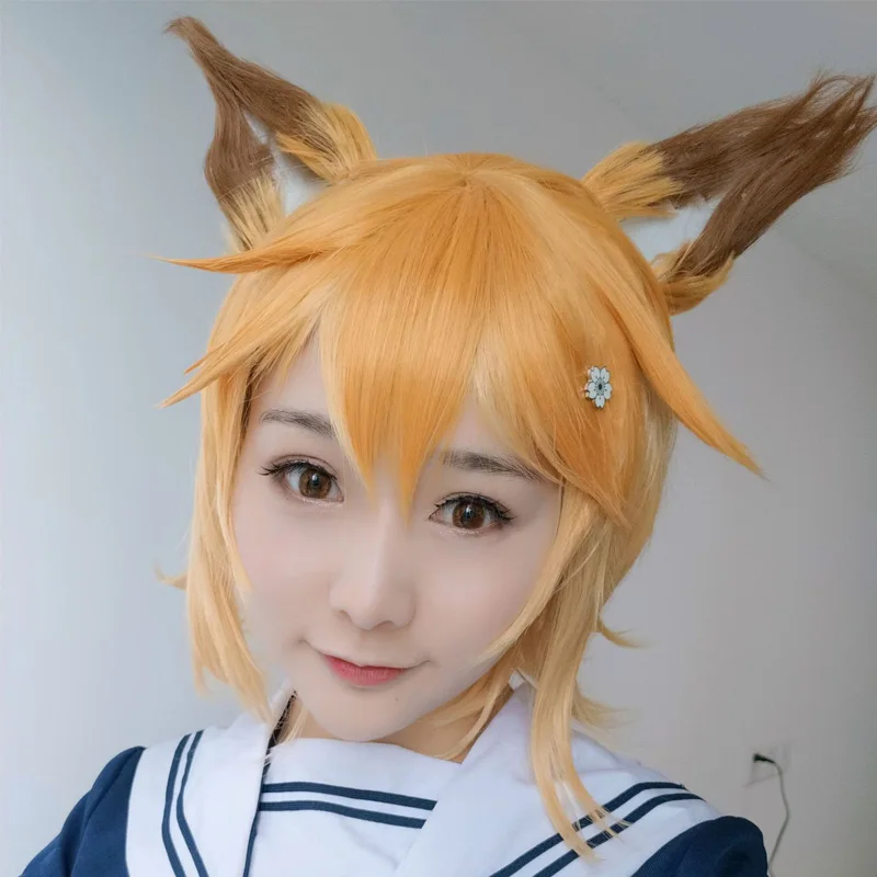 Аниме Sewayaki Kitsune no Senko-san Nakano, косплей костюм, полезная лиса, кимоно, платье, Япония, ведьма, Мико, полный комплект, парики