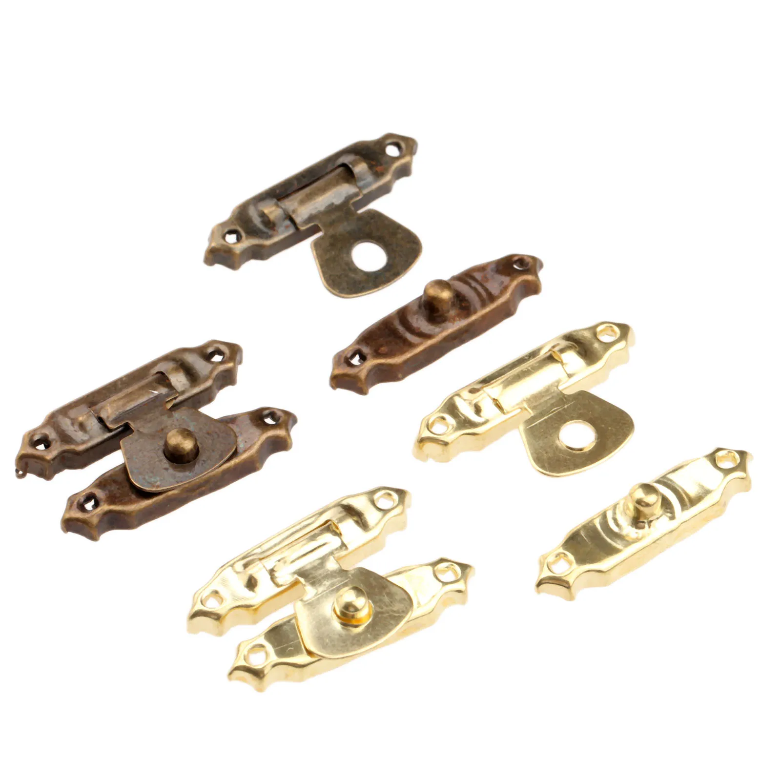 5 шт. античный бронзовый/золотой железный замок декоративные замки защелка