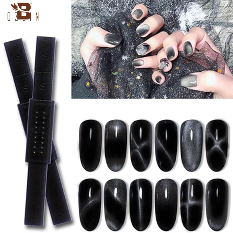

1PC Strong Magnetic Nail Gel Polish Magnet Pen For LED Or UV Gel Polish Flower DIY 3D Magnetic Cats Eyes Brush Tools Magical Pen