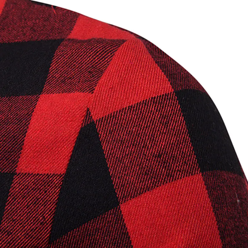 

2019 Mid-Long Length Plaid Shirts Mens Clothes Long Sleeve Mens Dress Shirts Casual Regular fit Camisa Social Masculina 021320