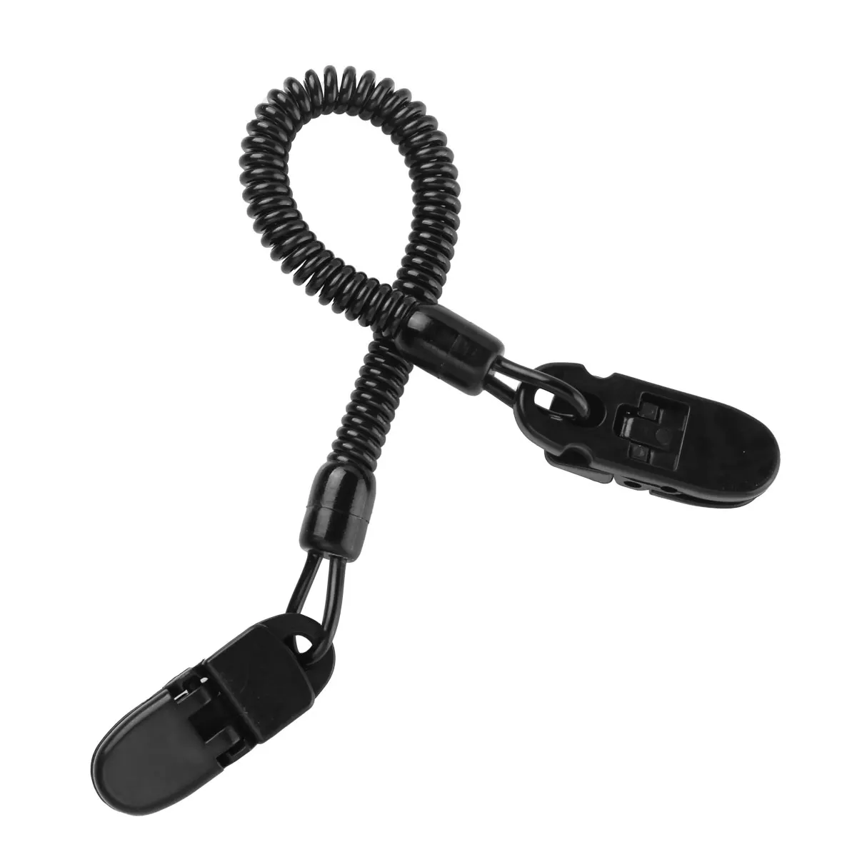 5 шт. держатель для рыболовных кепок поводок ветреный зажим черный ПВХ шнур