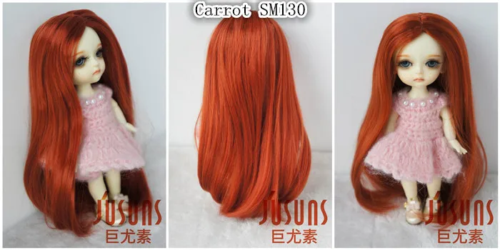 JD016 1/12 1/8 BJD кукольные Парики Мода пробор линия длинный кудрявый парик Размер 3-4 дюйма 4-5 дюймов 5-6 дюймов синтетический мохер кукольные парики