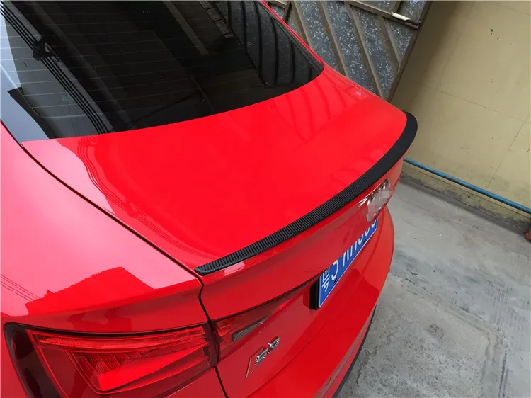 Автомобиль размеры детей от Audi A3 седан спойлер A3 S3 углеродного волокна Задняя накладка на Багажник крыло Стекло черной отделкой 2013 для A3
