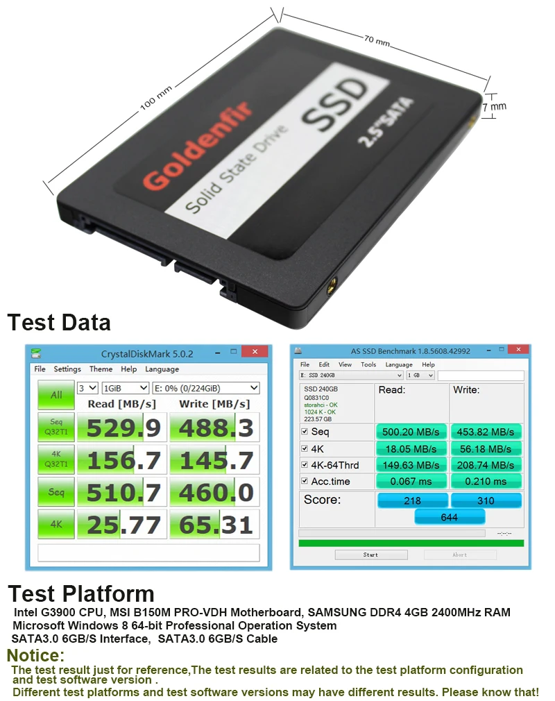 Goldenfir SSD 60 ГБ 120 ГБ 240 ГБ диск для ноутбука Настольный твердотельный ssd 240 ГБ 120 ГБ 60 ГБ 32 ГБ жесткий диск