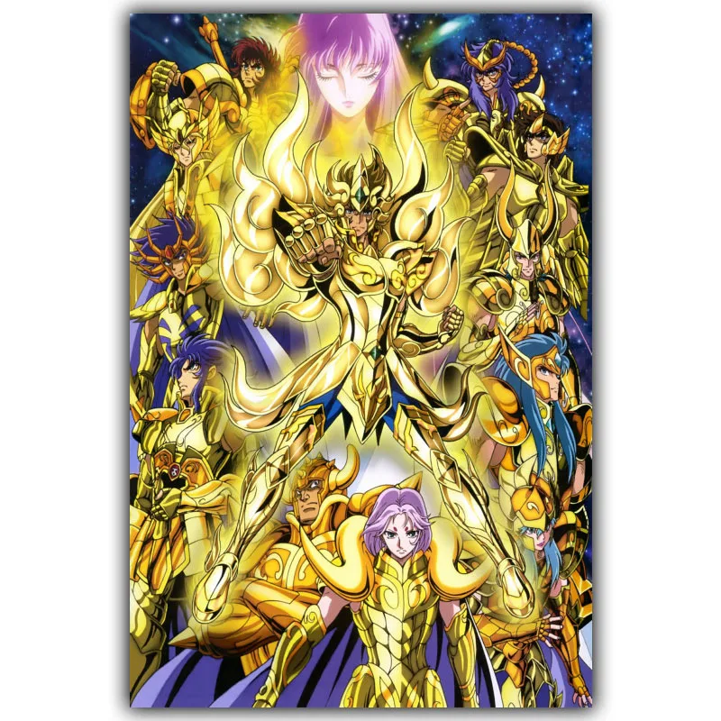 Плакат Saint Seiya популярный Классический плакат с японским аниме домашний декор