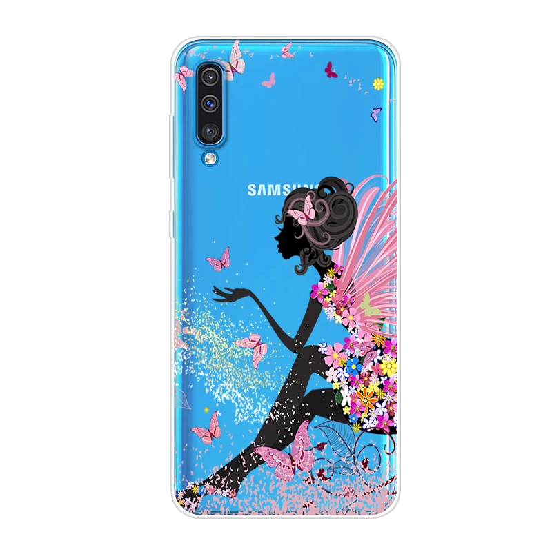 Мягкий чехол для Samsung A50 с мультяшным рисунком из ТПУ силиконовая задняя крышка