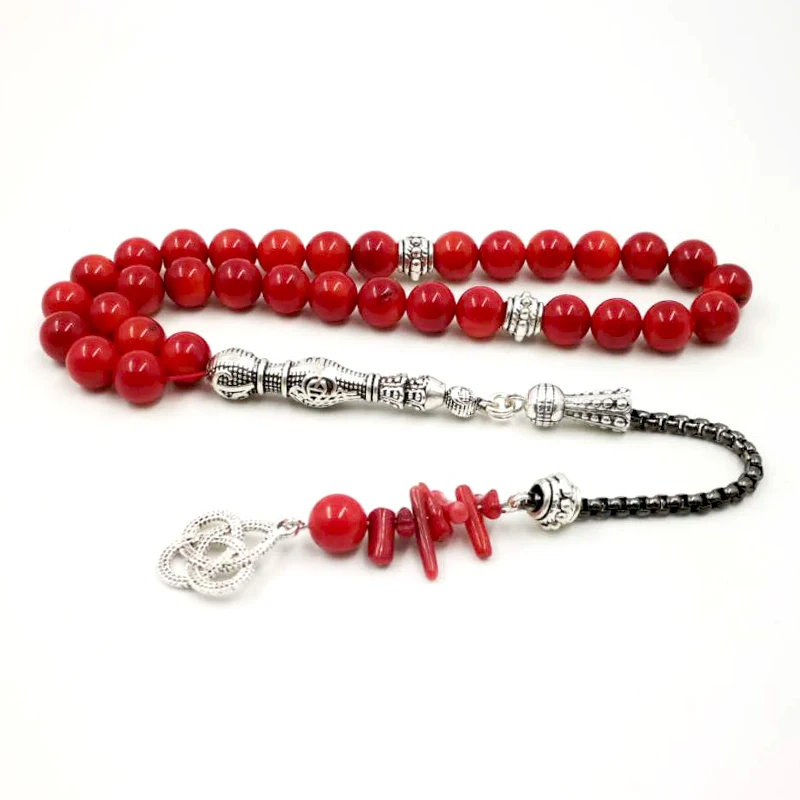 Фото Women's Rosary Muslim Natural coral and coral reef tassel Tasbih Eid gift For wife Everything is new Fashion Women's Bracelets №1
