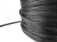 100 meters 14mm expandable braided dense pet sleeving for cable black