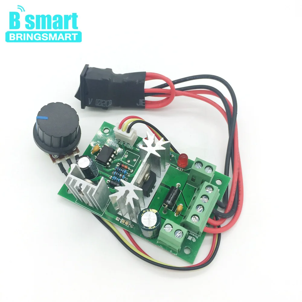 Bringsmart CCM6N ШИМ контроллер скорости двигателя постоянного тока 6A 6 в, 12 В, 24 В постоянного тока, 30V положительный инверсии переключатель контроллер