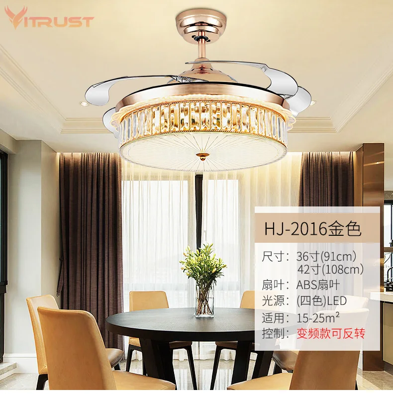 4" Led невидимые потолочные вентиляторы, декоративный светильник с выдвижным лезвием, современный складной вентилятор, светильник с дистанционным управлением, подвесной светильник s Hom
