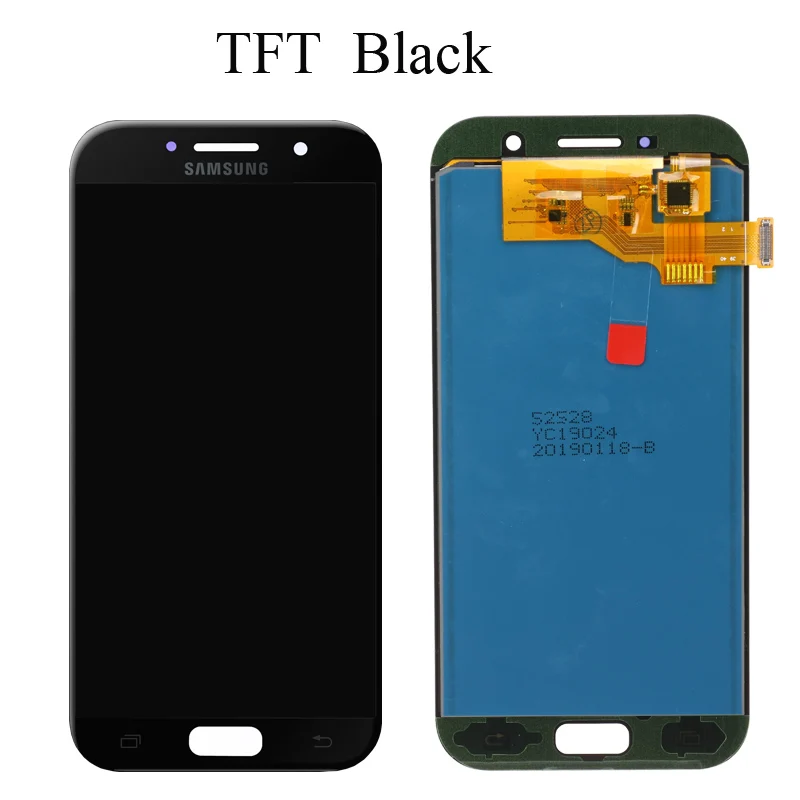 5," супер AMOLED lcd для SAMSUNG Galaxy A5 дисплей сенсорный экран дигитайзер A520 A520F SM-A520F запасные части - Цвет: Black TFT