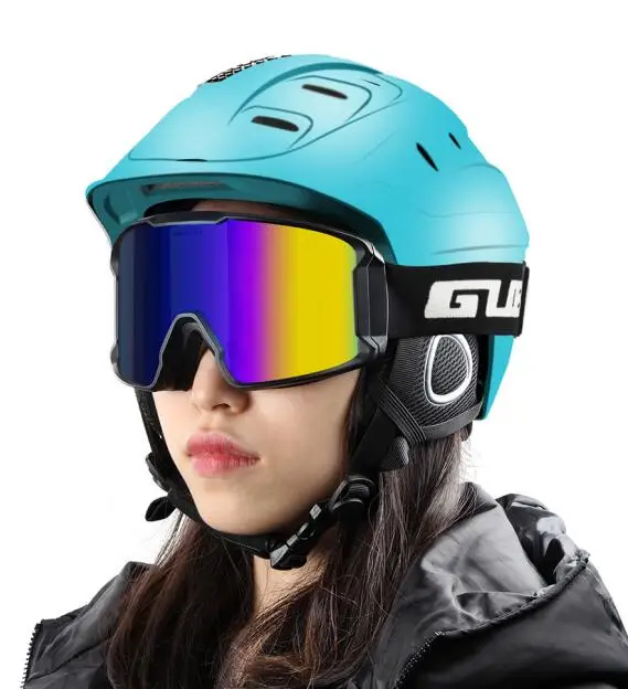 helmet and goggle Велосипедный шлем, лыжный шлем, цельно формованные лыжные шлемы, защитные, для взрослых, термальные, сверхлегкие, сноуборд, шлемы для скейтборда - Цвет: helmet and goggle