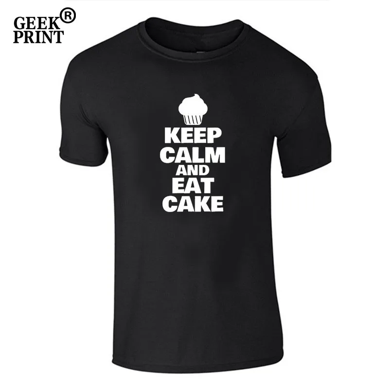 Женская футболка с надписью Keep Calm And Eat торт bakdie Foodie Chef Love The подарки Прямая