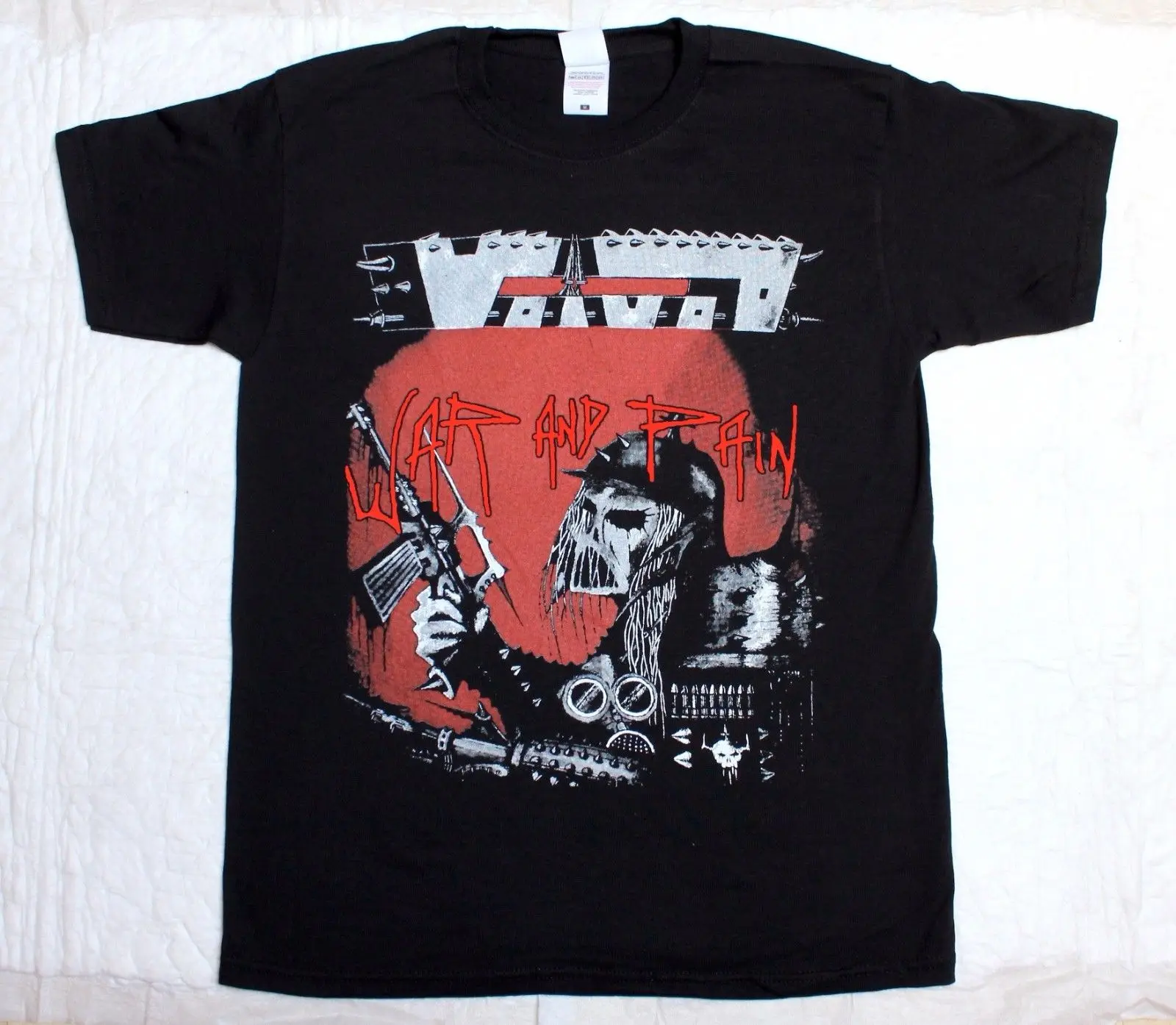 S 5XL VOIVOD WAR AND PAINྐ VOI VOD THRASH DEATH METAL VENOM Новая Черная футболка с героями мультфильмов