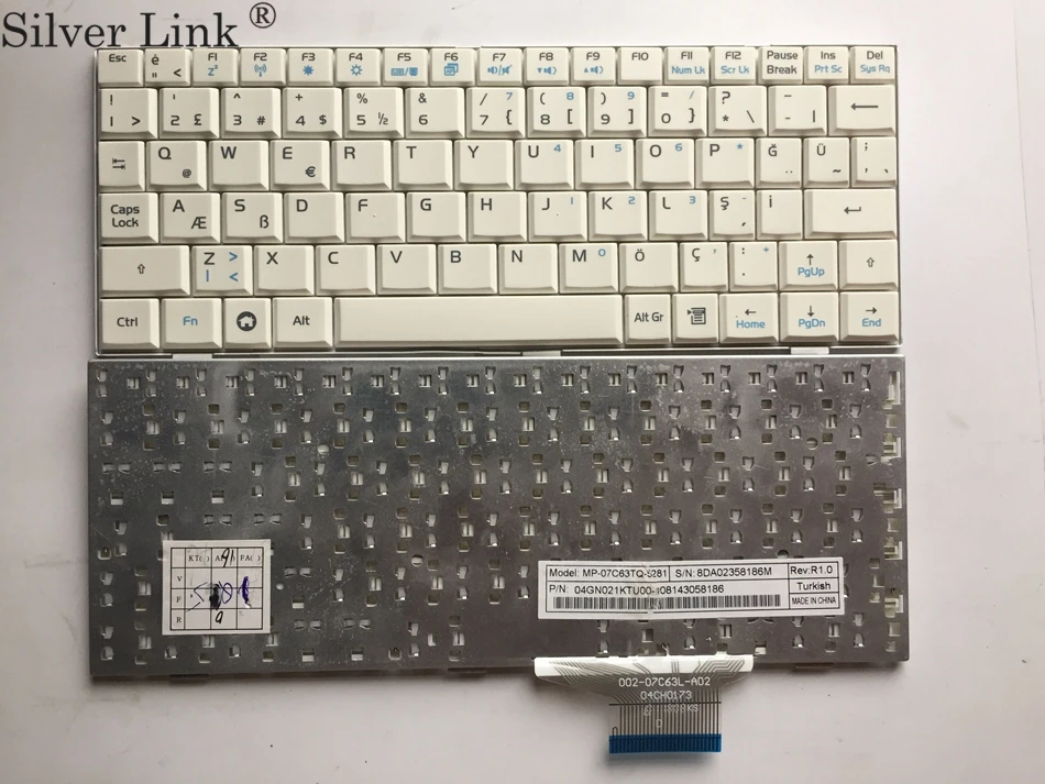 TR Turkish keyboard For ASUS EPC EeePC 700 701SD 900 900A 900HD 901 white Laptop Keyboard layout | Компьютеры и офис