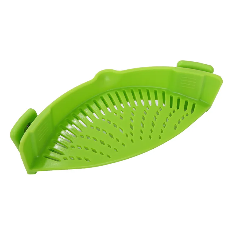 Multifunction Pot Side Vegetable Drainer Universal Clip on Silicone Colander Funnel Strainer Kitchen Gadgets | Дом и сад