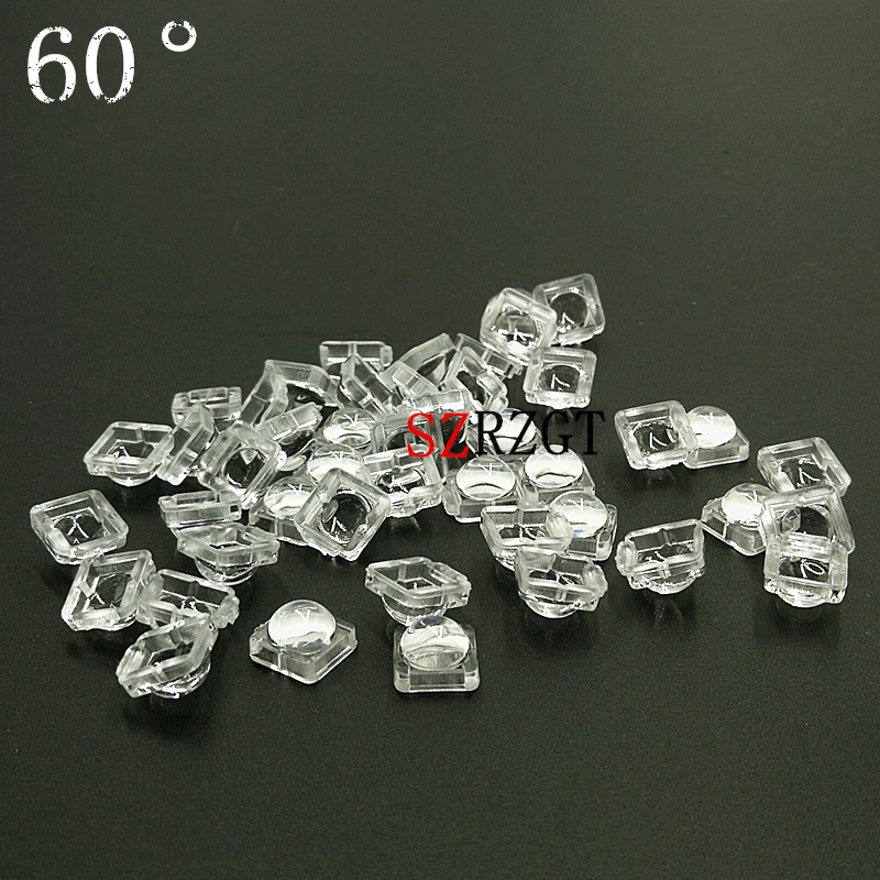 100 шт. светодиодные линзы коллиматор отражатель для 5050 SMD 30 60 120 градусов 10X8mm очки