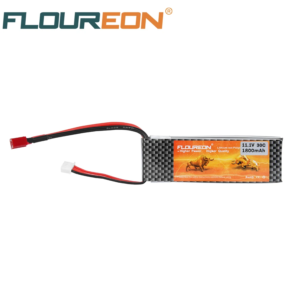 FLOUREON 3S 11 1 V 1800mAh 30C Lipo батарея Deans T вилка для RC вертолета самолета игрушки|plug