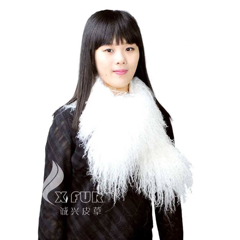 Женский зимний шарф из натурального тибетского овечьего меха|fur scarf collar|scarf collarsheep