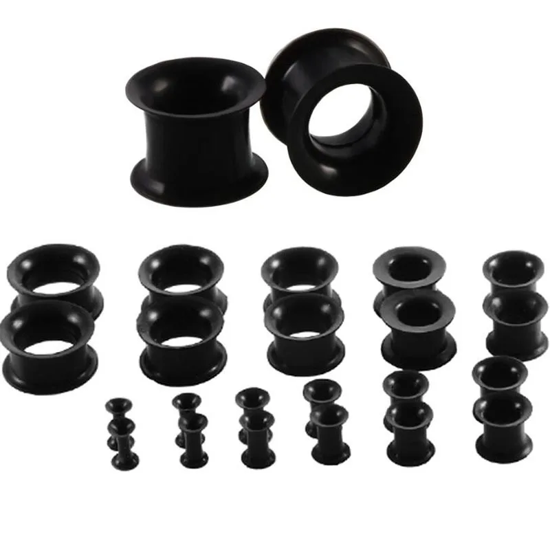 Ybollar 3-20mm 11 Pairs Silicone Plugs and Tunnels Flexible Thin Ear Tunnel Double Flared Piercing Flesh Gauge Expander | Украшения и