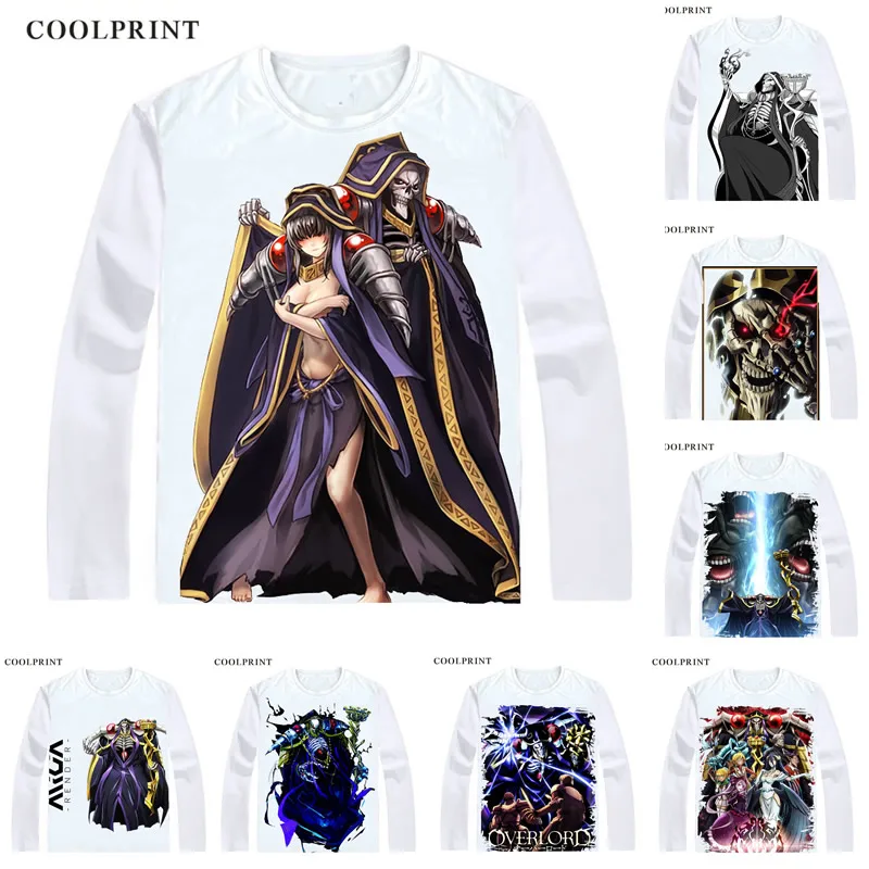 Футболки Overlord рубашки с длинным рукавом аниме Ainz Ooal платье Ainzu юру Гоун момуна