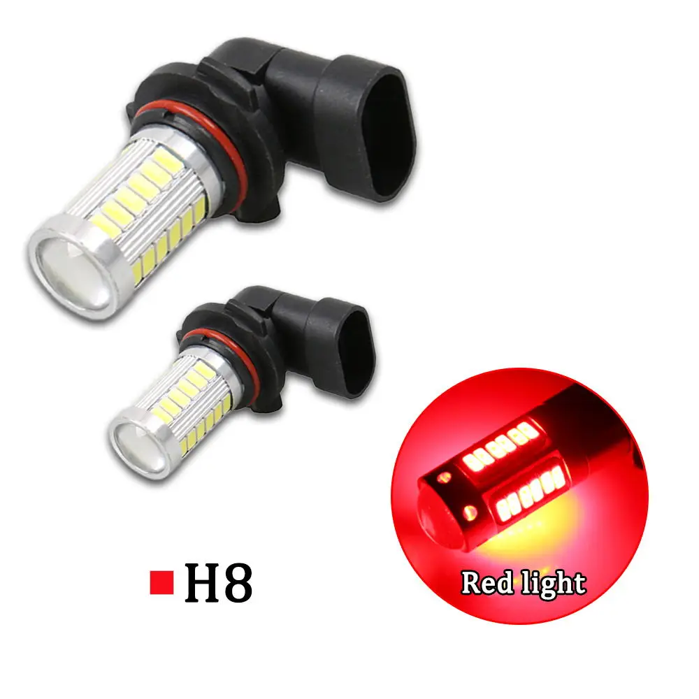 Светодиодный фонарь для автомобиля 2 шт. 6000k H8 33 SMD 5630 светодиодный 14 Вт 1000 лм 33SMD 12