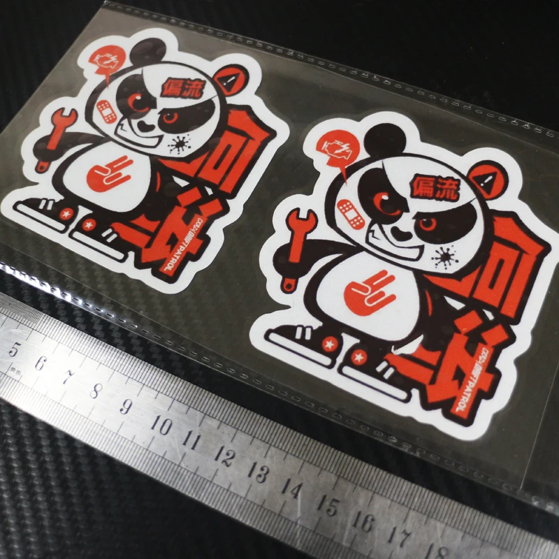 2 шт. Стикеры для стайлинга автомобиля наклейки дрейф jdm hella panda светоотражающие