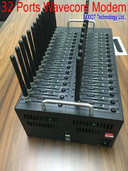 xjx 32 ports Wavecom Q2303 module bulk sms modem pool sim cards simbox IMEI changeable USSD STK recharge System | Компьютеры и офис