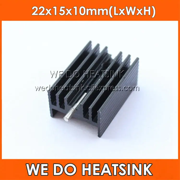 

WE DO HEATSINK 20pcs 22x15x10mm Black Anodize Aluminum Heatsink Radiator TO220 TO-220 Heatsink With Needle,RoHS Compliant