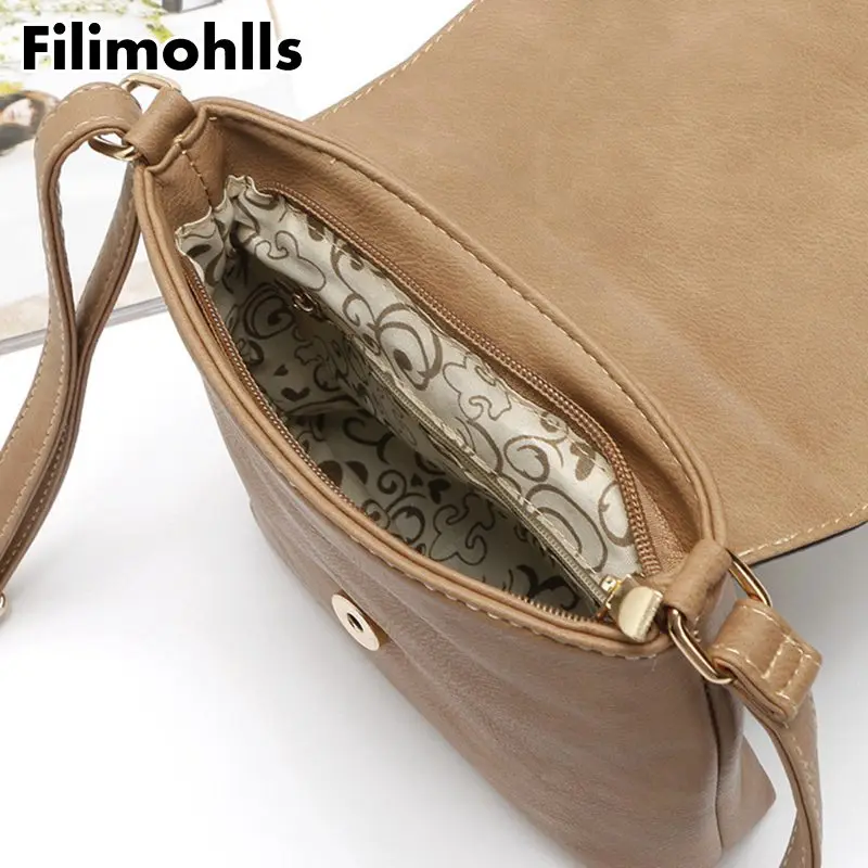 

Hollow Vintage Women Bag Flap PU Leather Shoulder Bags High Quality Women Messenger Bags Crossbody Bolsas Feminina F-172