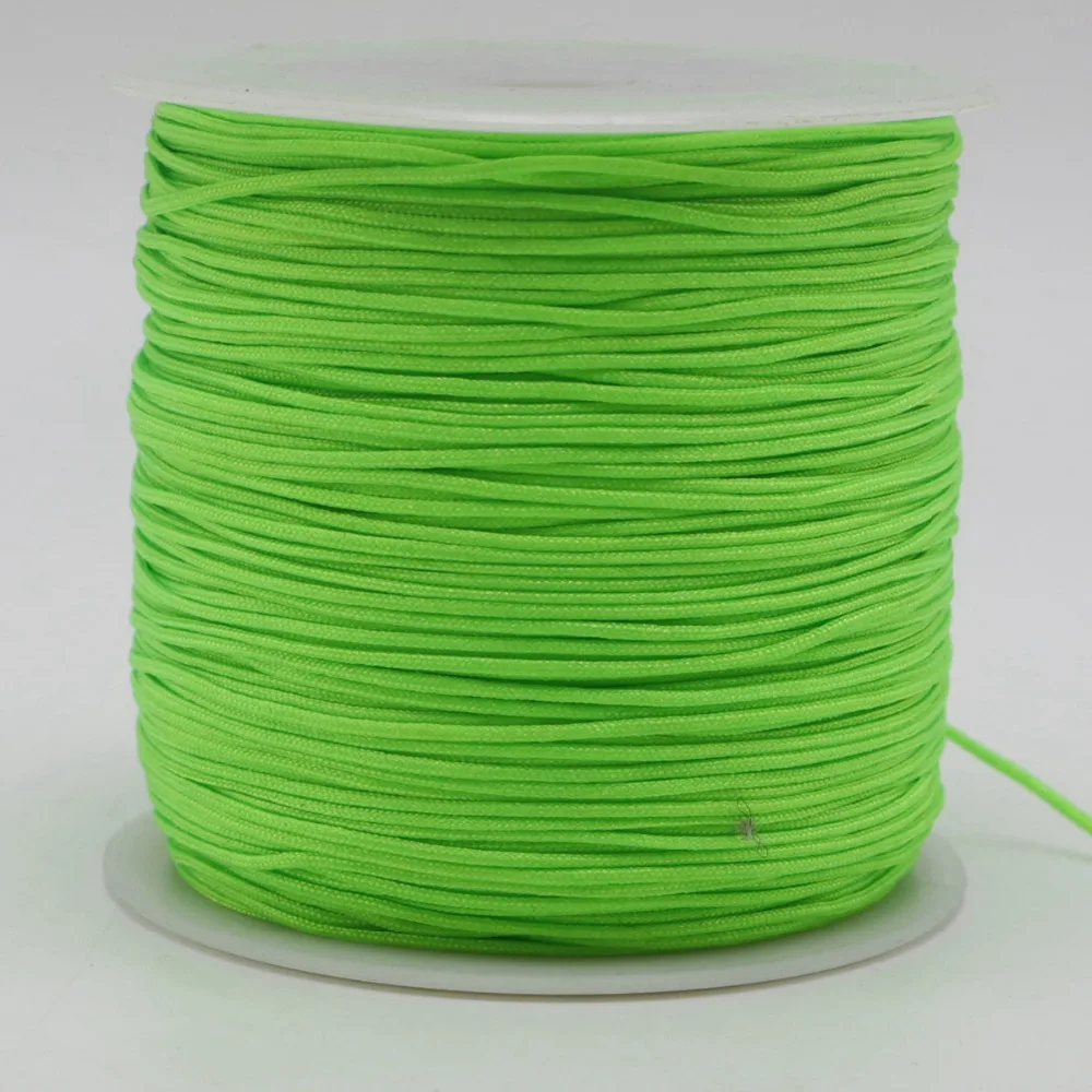 100 метров зеленая веревка китайский узел шнур синтетический шелк ювелирные