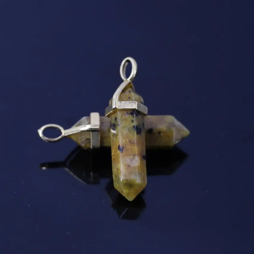 10 шт./лот золотой кулон с шестигранным покрытием из желтого кунжута гладкий