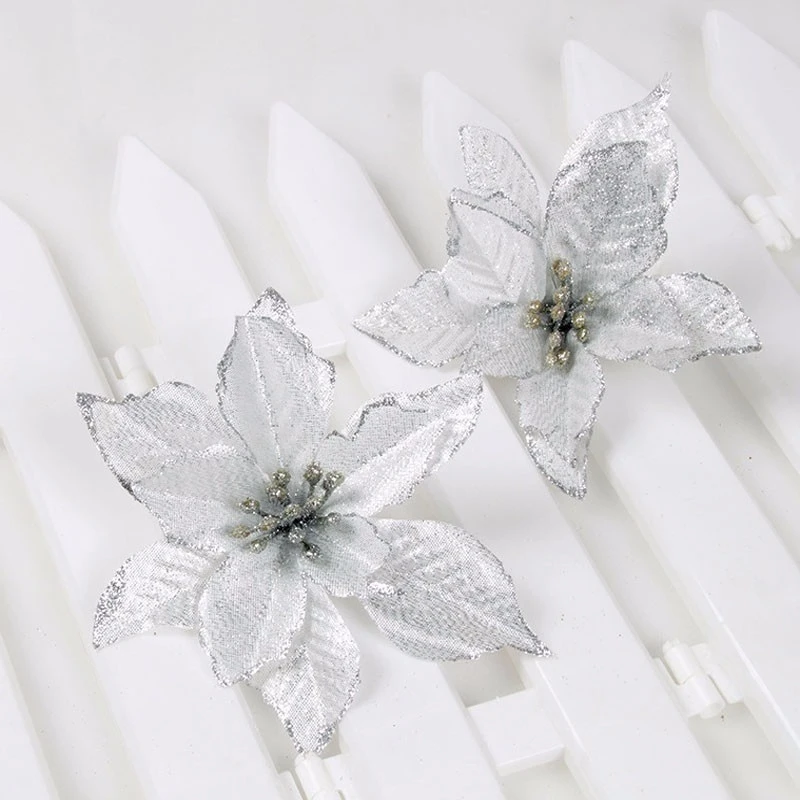 Искусственные цветы рождественские украшения искусственные украшение на новый