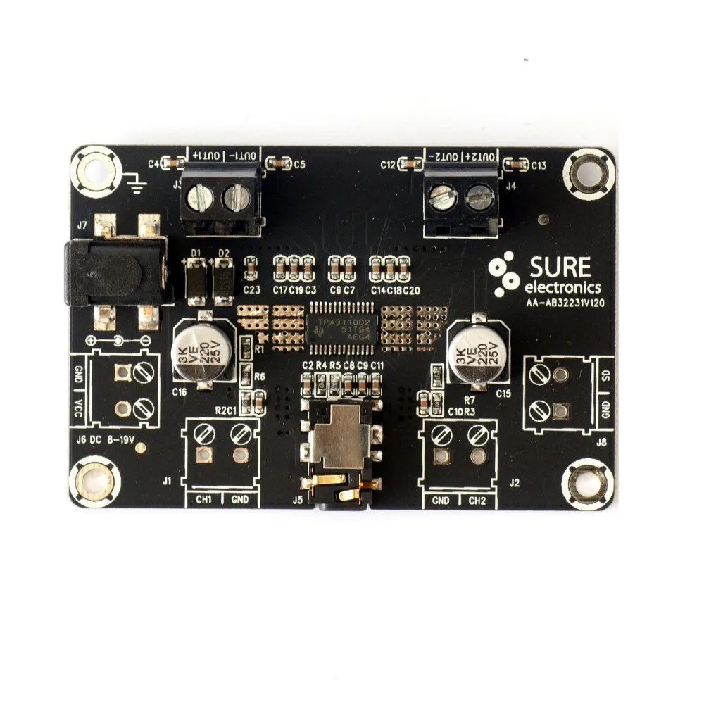 Двухканальный усилитель малой мощности класса D HIFI TPA3110 плата цифрового