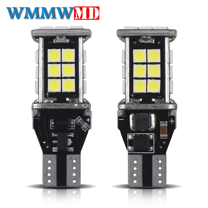 2 шт. суперъяркие Автомобильные светодиодные лампы T15 W16W 921 912 3030 лм SMD CANBUS без