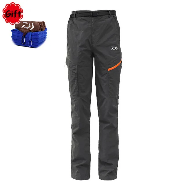 Black-grey Pant Весенне-летняя одежда для рыбалки, Мужская дышащая одежда с защитой от солнца и УФ-лучей, спортивная одежда Daiwa, одежда для рыбалки, рубашка, штаны, бесплатное полотенце - Цвет: Black-grey Pant
