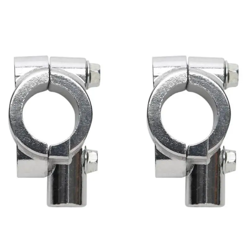 Универсальное серебристое крепление на руль мотоцикла 2 шт. для зеркала 22 мм 7/8