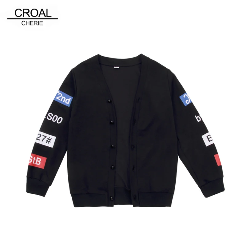 CROAL CHERIE/осенне зимний свитер 110 см 160 куртка для детей пальто с надписями девочек