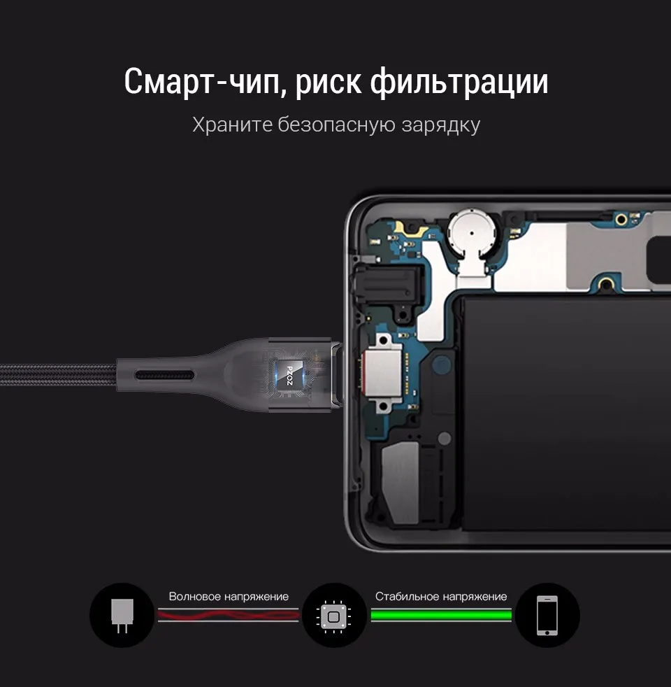 PZOZ Магнитный кабель Micro USB C Быстрая Зарядка адаптер Microusb type-C магнит зарядное устройство Тип C кабель для iPhone samsung Xiaomi шнур Магнитный кабель Microusb type-C Магнитный кабель Быстрая Зарядка адаптер