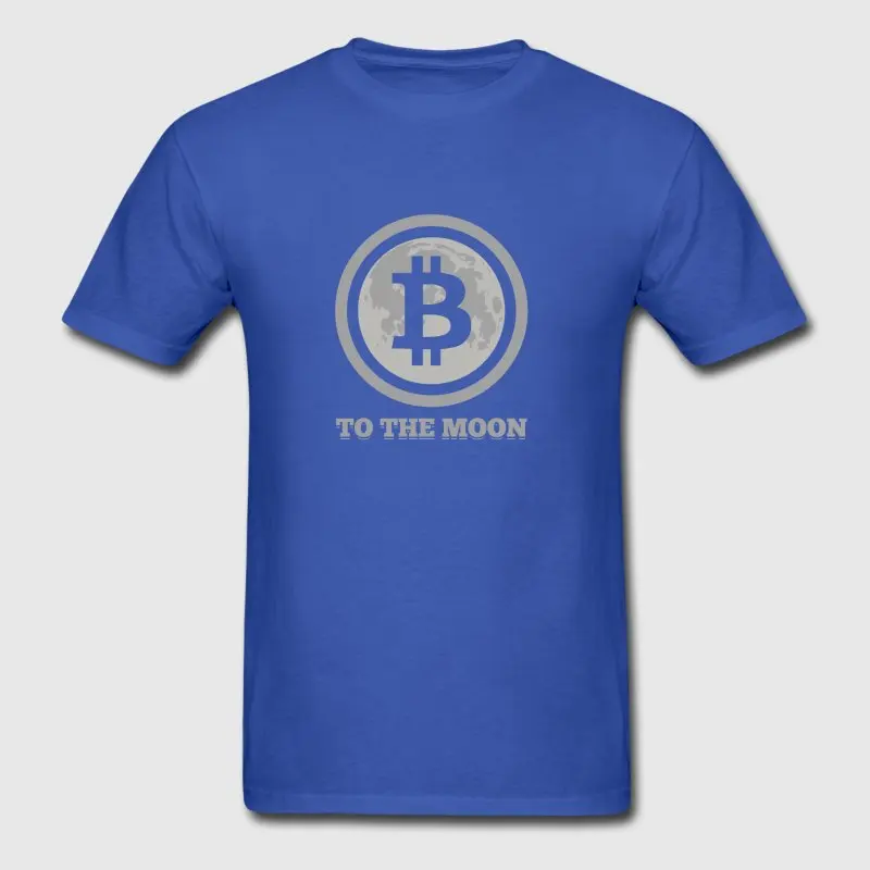 Модная футболка Для мужчин письмо Bitcoin до Луны Blockchain уличная Pop Top Homme графический |