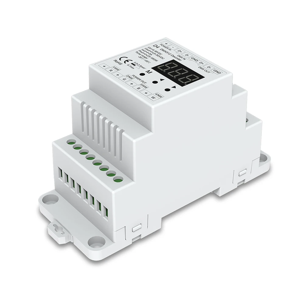 Акция! 4 канальный декодер CVDMX512 Стандартный вход Выход 5 А * канала с дисплеем для