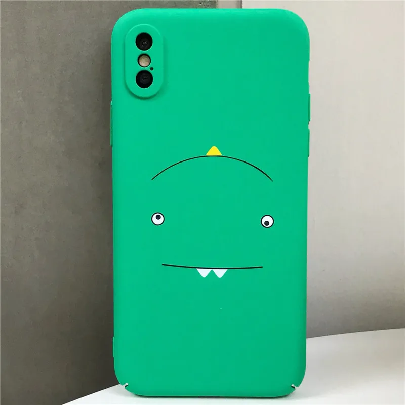 Мультфильм Милые Животные Динозавр чехол для iPhone X 6 s 7 8 плюс Plus Чехол зеленый