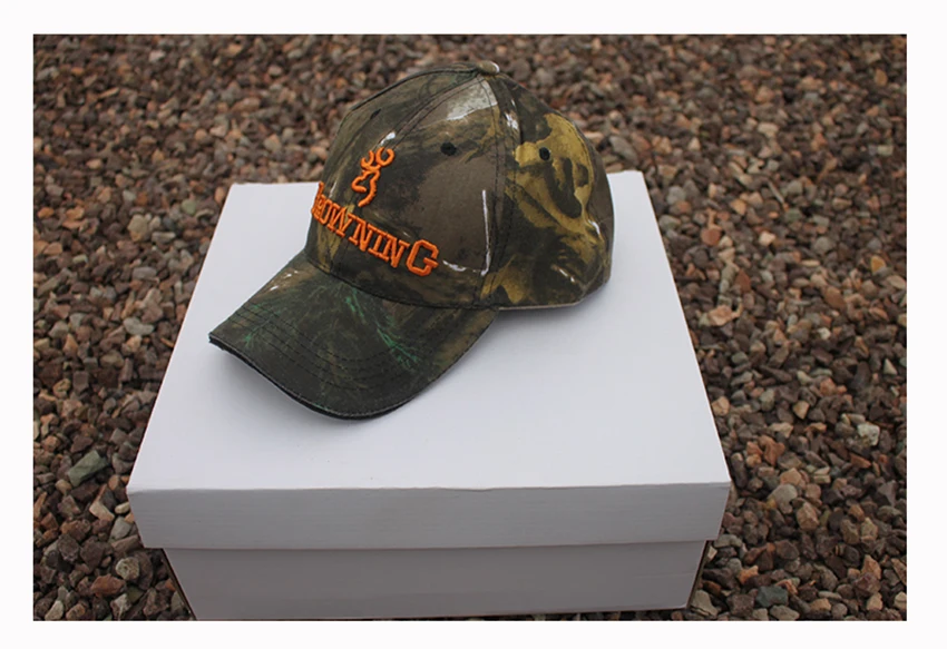 Мужская бейсбольная Кепка Browning Jungle, лидер продаж, бионическая камуфляжная кепка для охоты, рыбалки, бейсбольная кепка из чистого хлопка