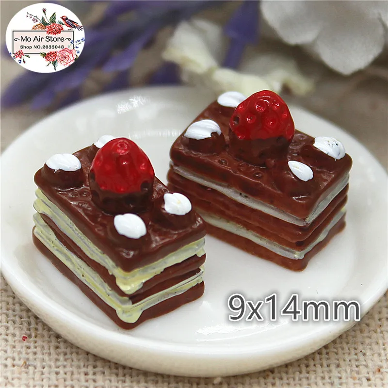 10 шт. миниатюрные украшения для шоколада клубники|food fabric|food cell phone charmscharming ice |